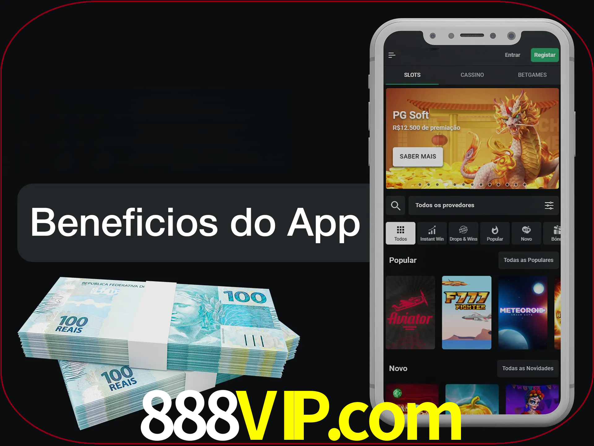 Obtenha todos os benefícios usando o aplicativo.