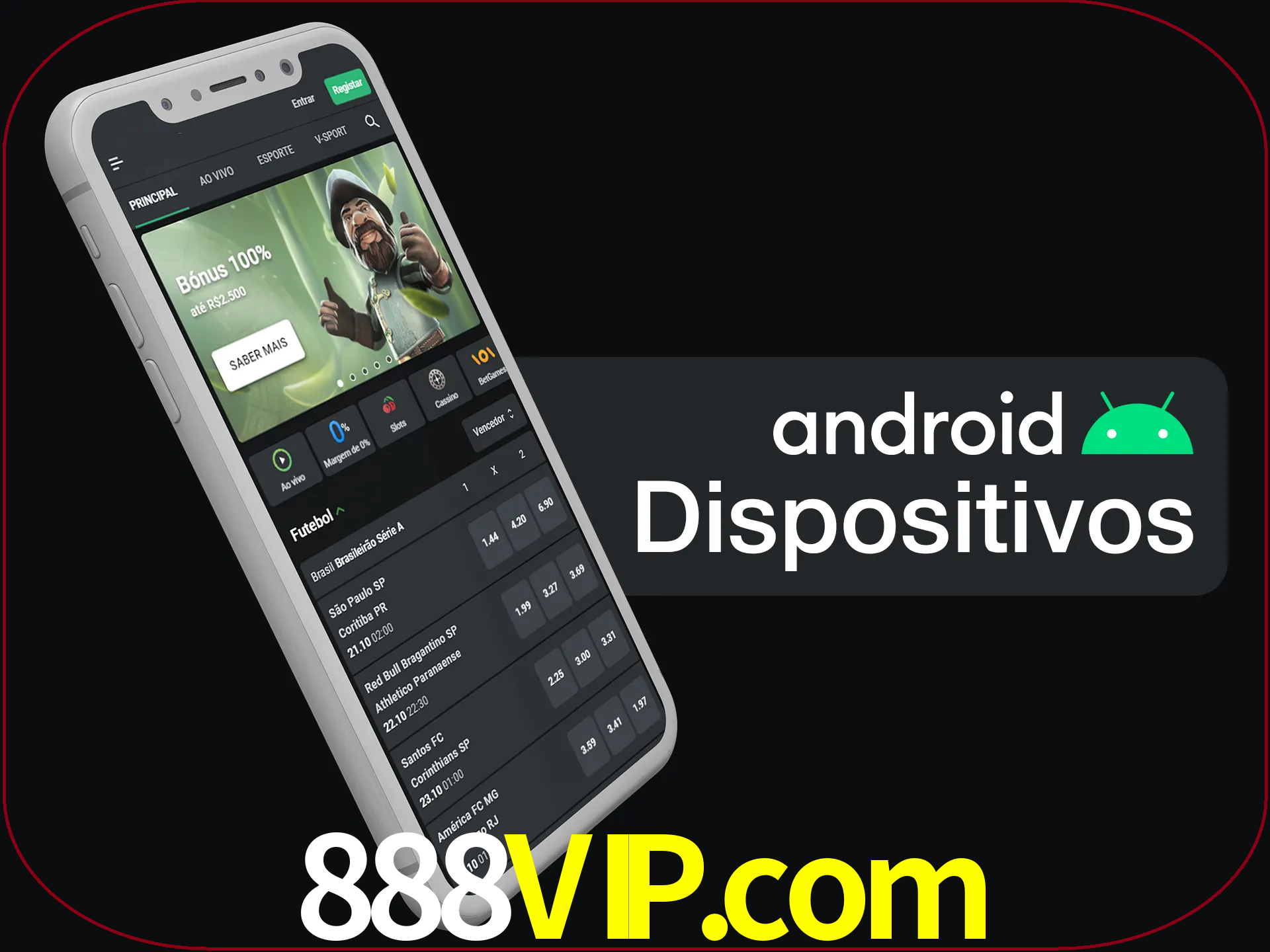 O aplicativo suporta a maioria de todos os dispositivos Android.