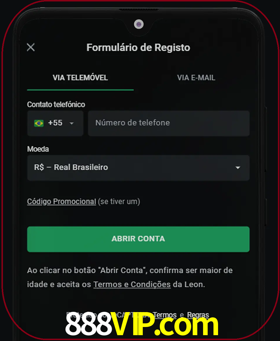 Abra o aplicativo e inicie o processo de registro.