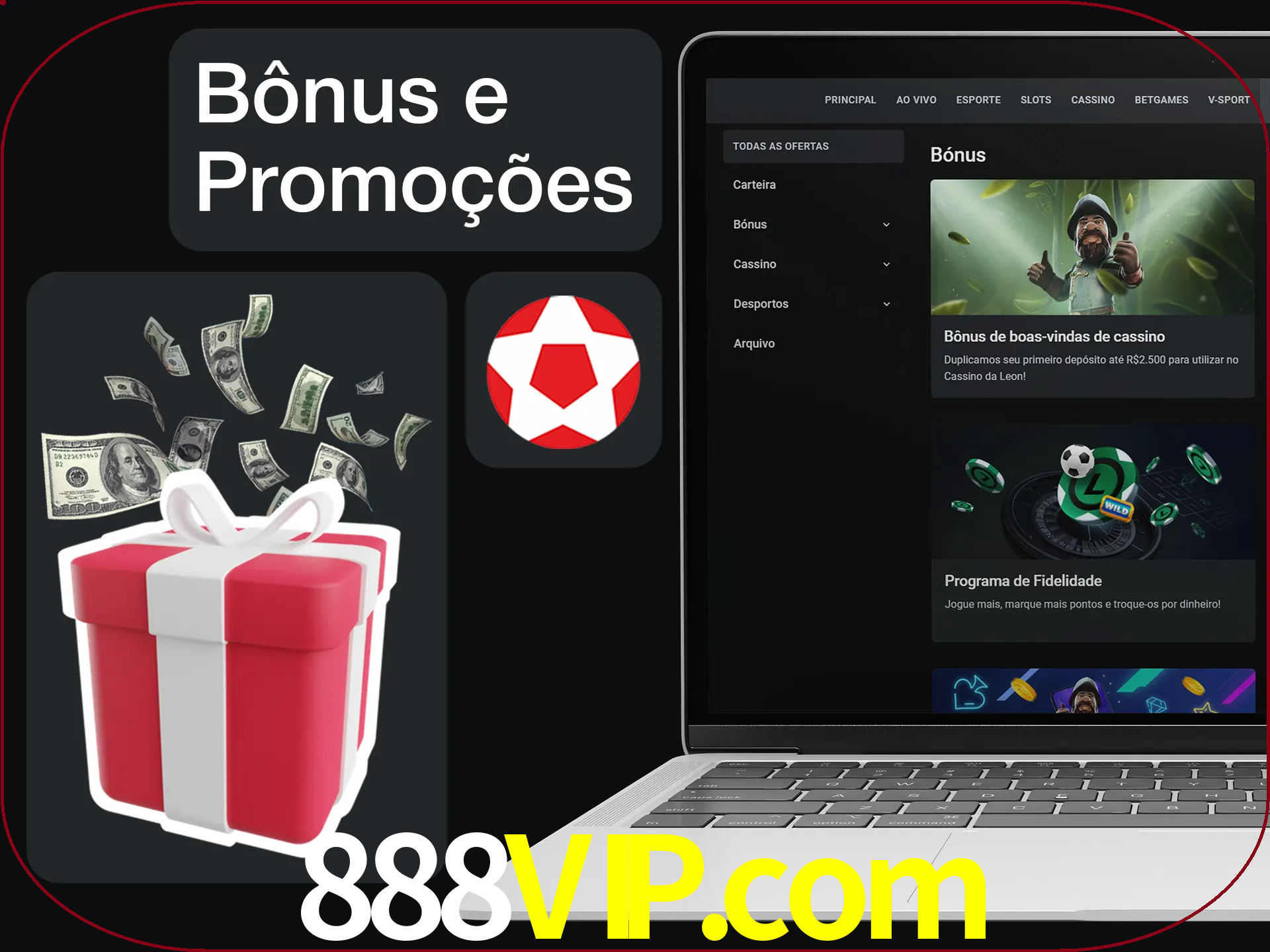 Verifique se há novos bônus e promoções.