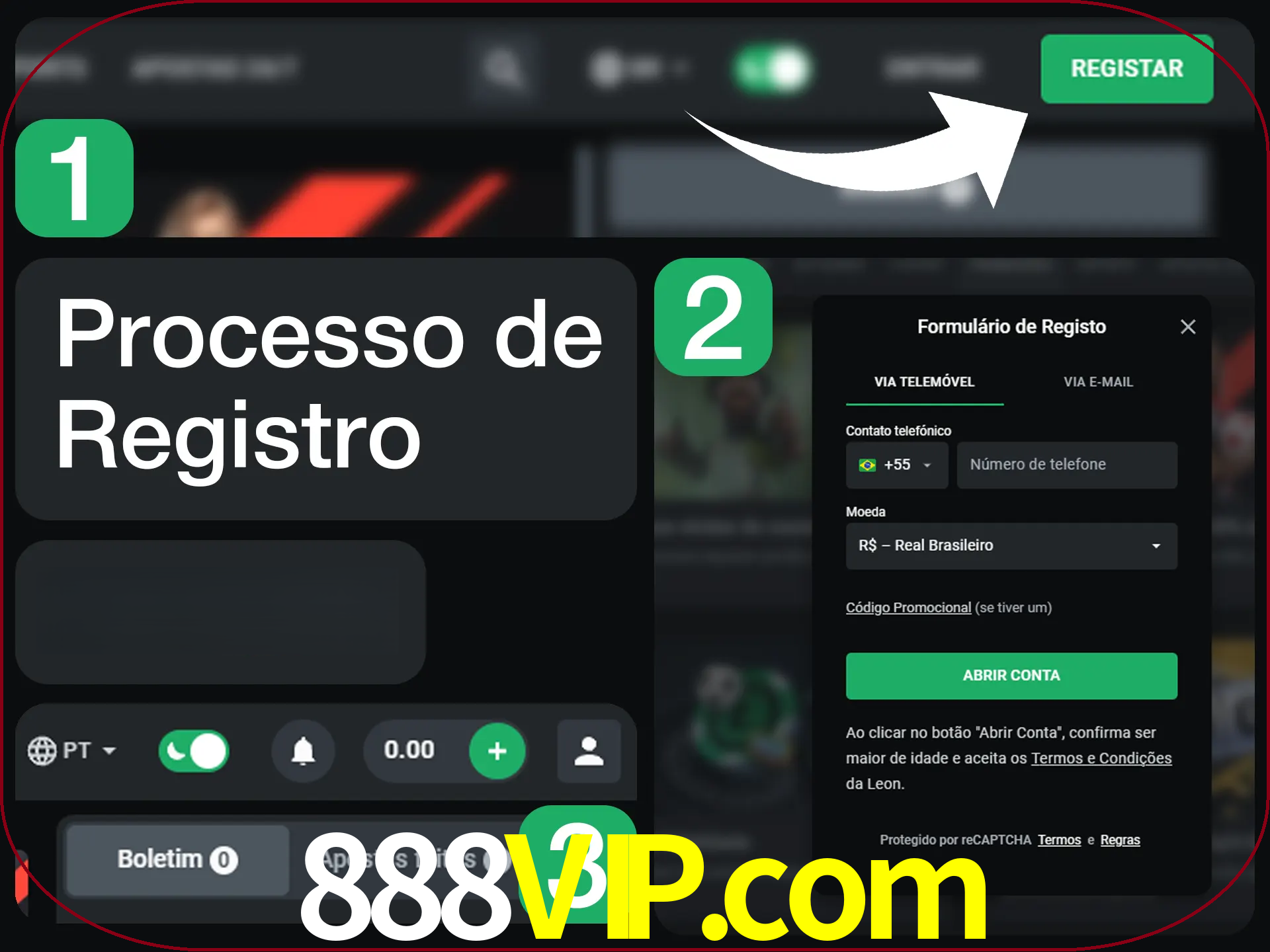 O processo de registro na LeonBet é simples.